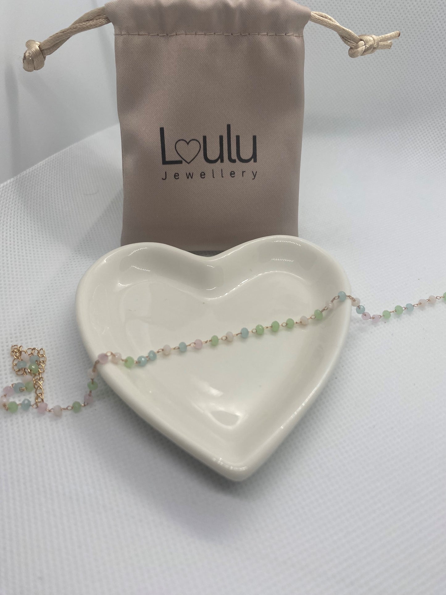 Bohemian Colourful pastel Crystal Anklet