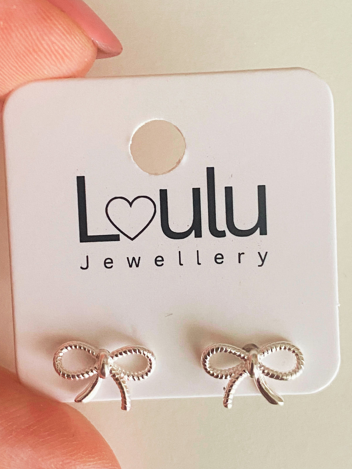 Loulu Jewellery Delicate Bow Stud Earrings
