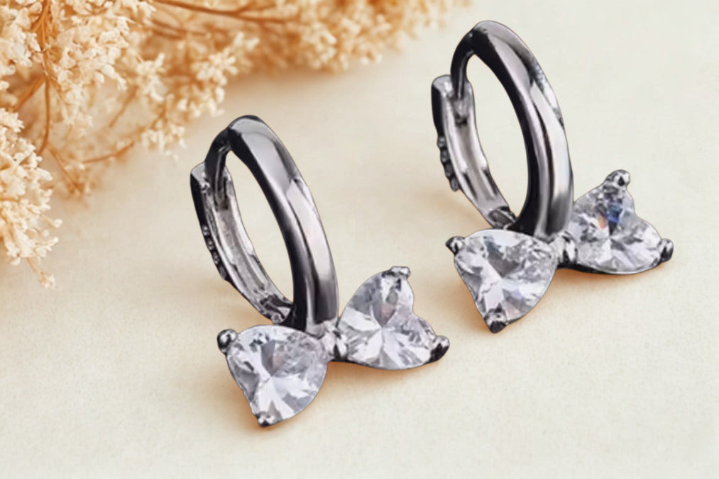 Loulu Jewellery Elegant Bow Hoop Earrings