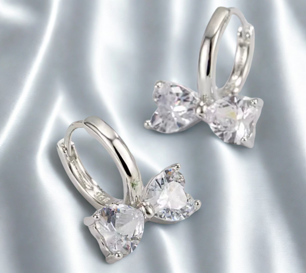 Loulu Jewellery Elegant Bow Hoop Earrings