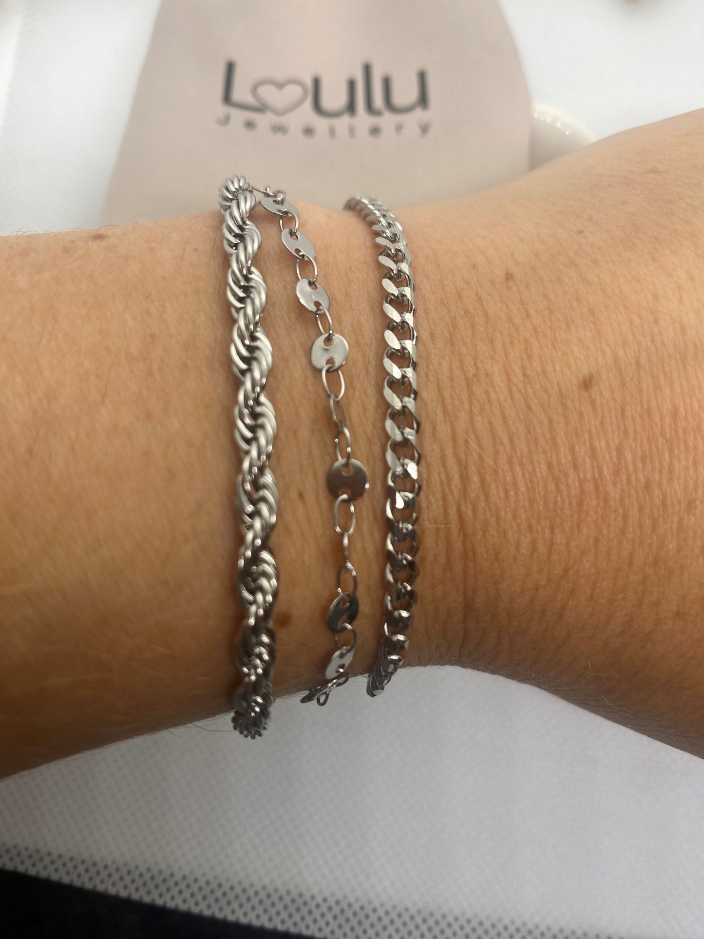 Three Layered Cuban Chain Bracelet