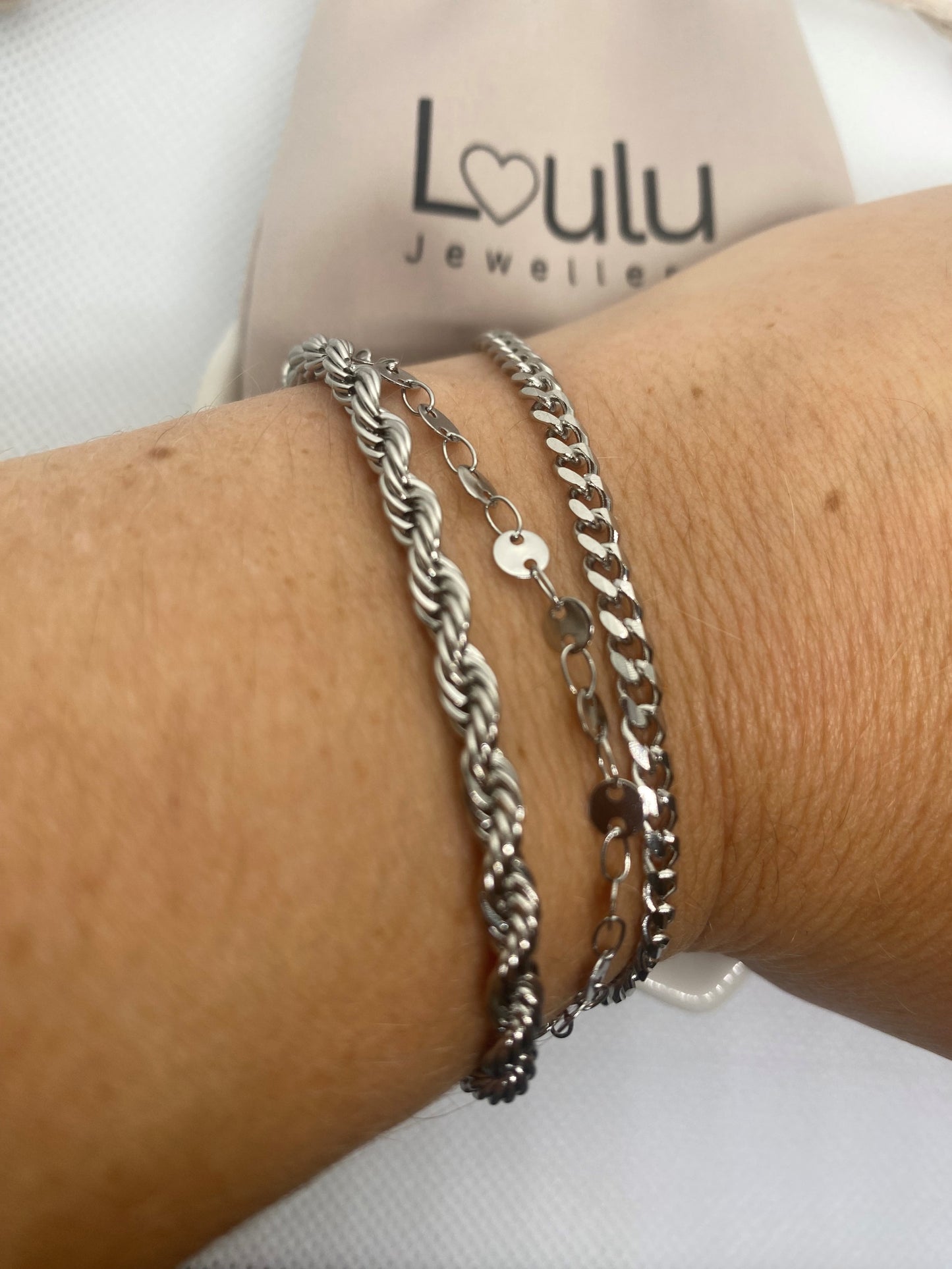 Three Layered Cuban Chain Bracelet