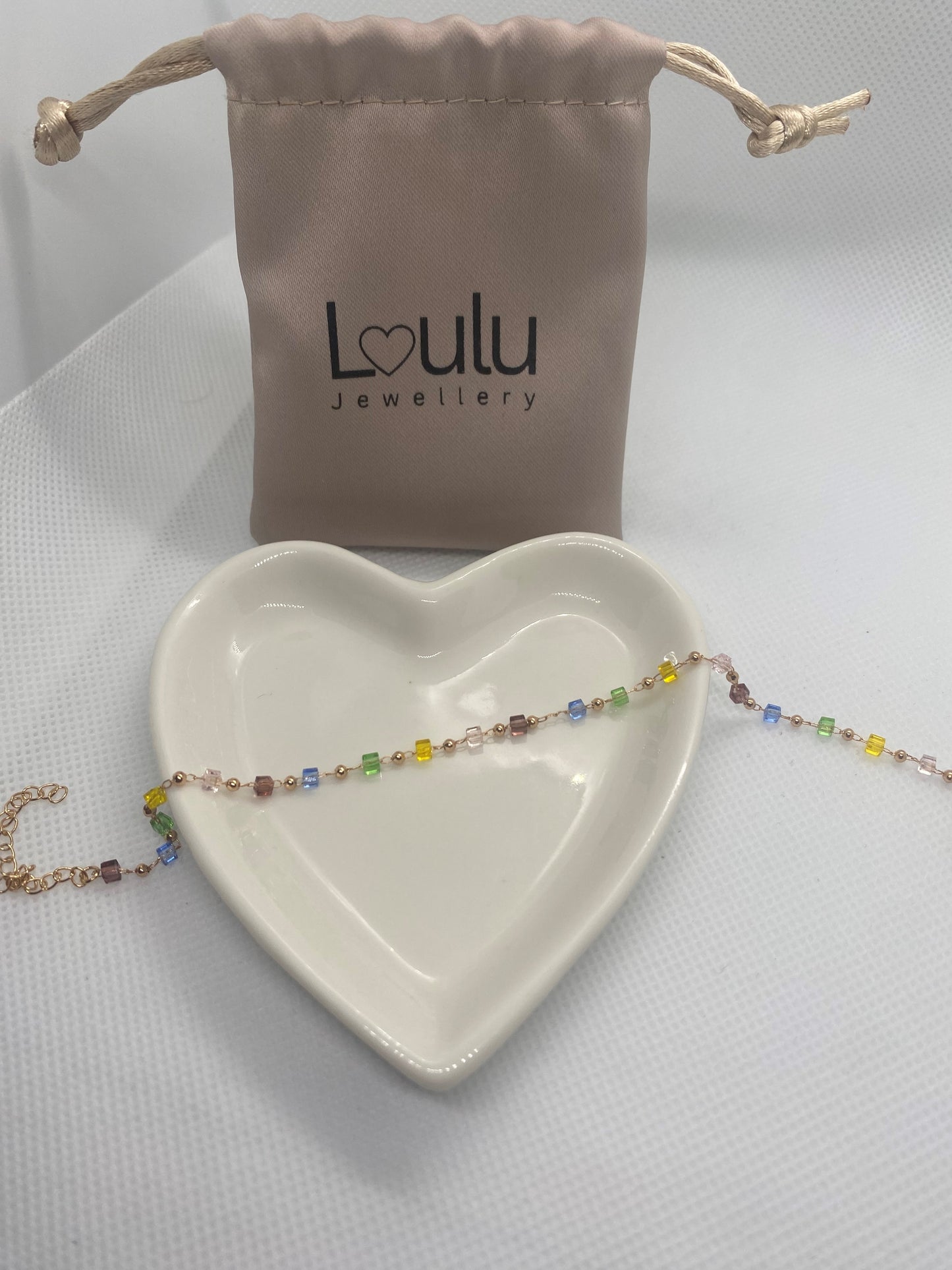 Bohemian Colourful Crystal Anklet