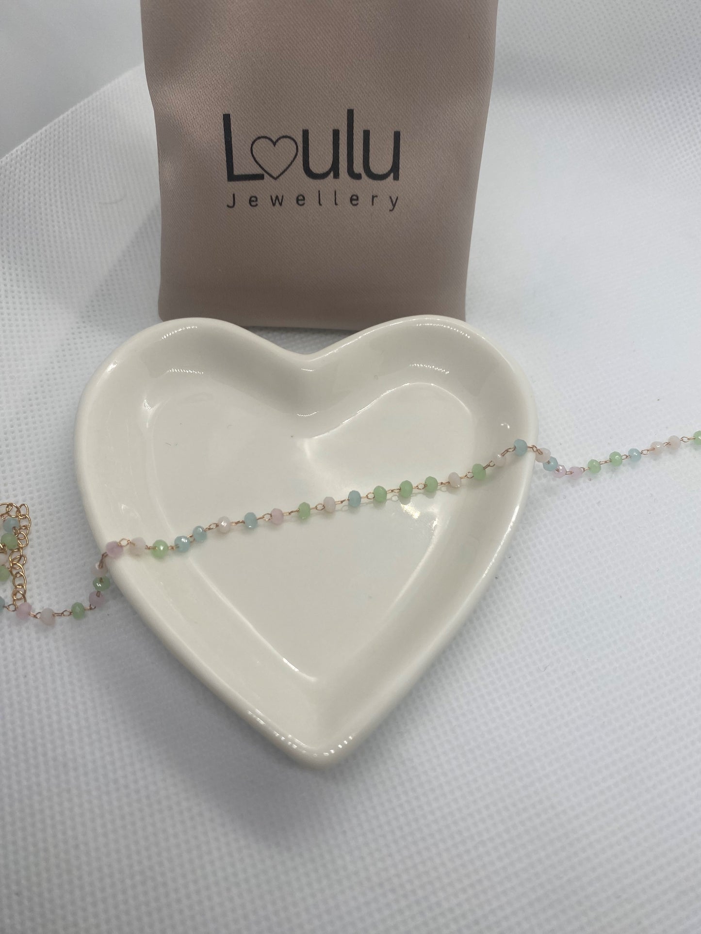 Bohemian Colourful pastel Crystal Anklet