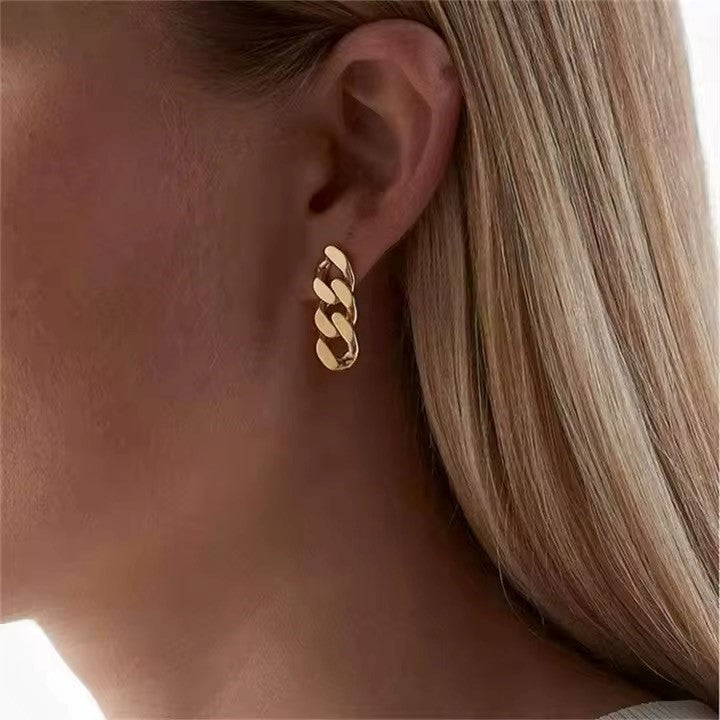 Cuban Link Chain Stud Earing