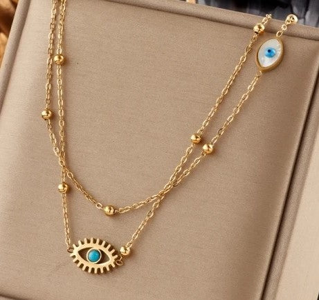 Evil Eye Multilayer Pendant