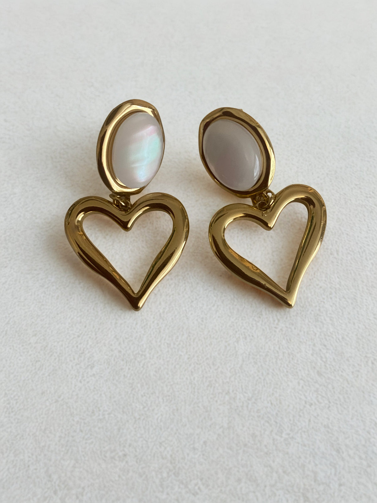 Elegant Heart Shaped Drop Earrings