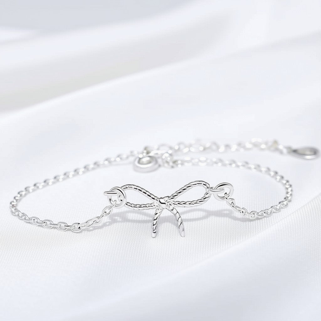 925 Sterling Silver Bow bracelet